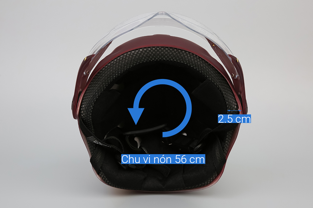 Mũ bảo hiểm 1/2 có kính Chita CT14N(K)