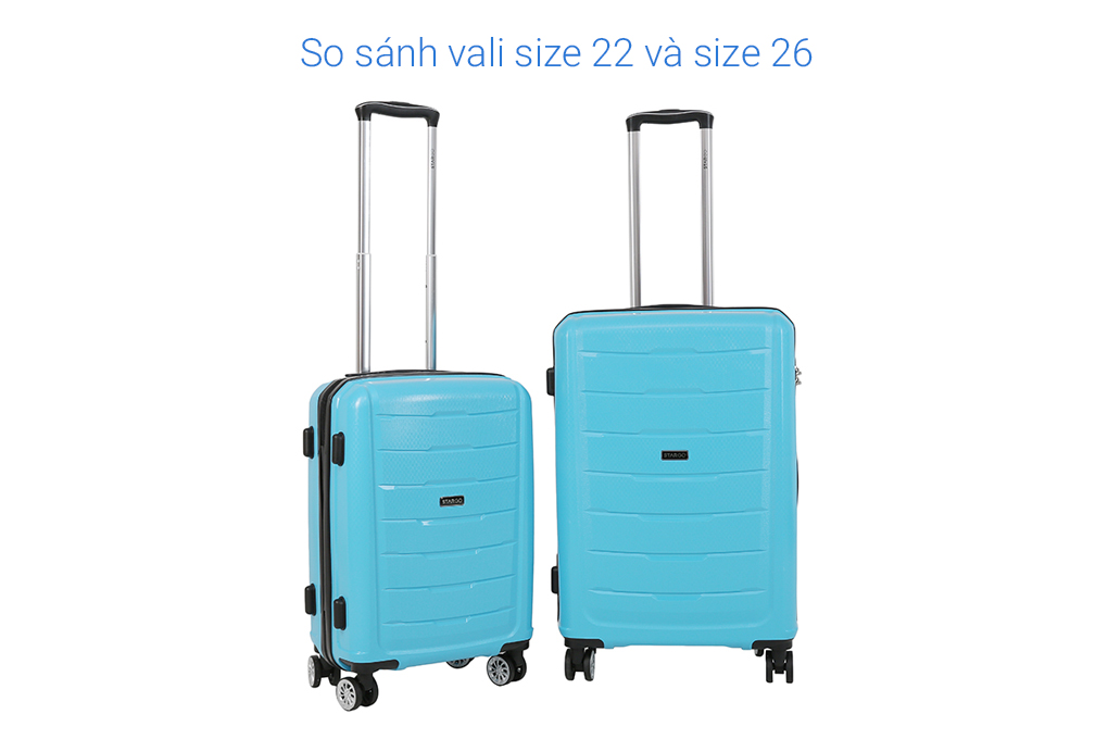 Vali nhựa 26 inch Stargo Azura Z26 (xanh blue)