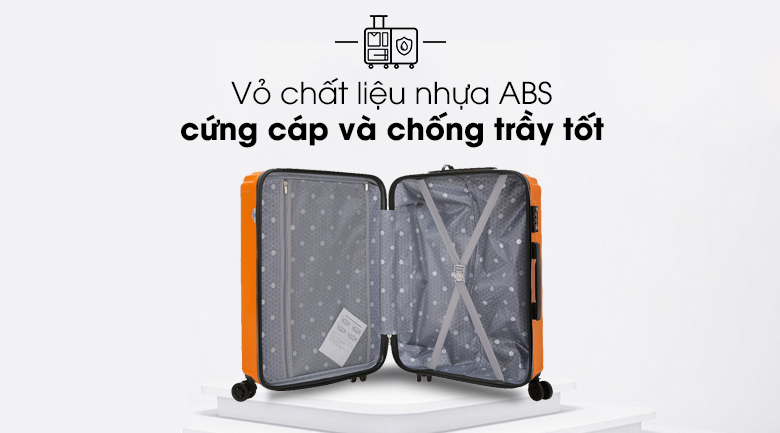 Vali nhựa 24 inch Hùng Phát 899 (Cam)