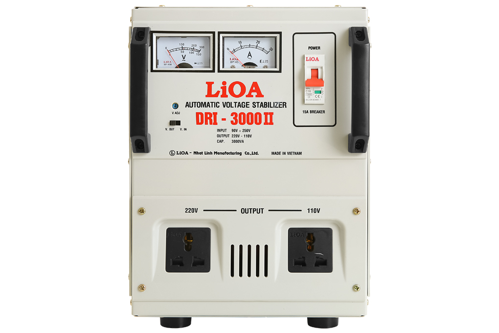 Ổn áp LiOA 1 pha 3kVA DRI-3000II chính hãng