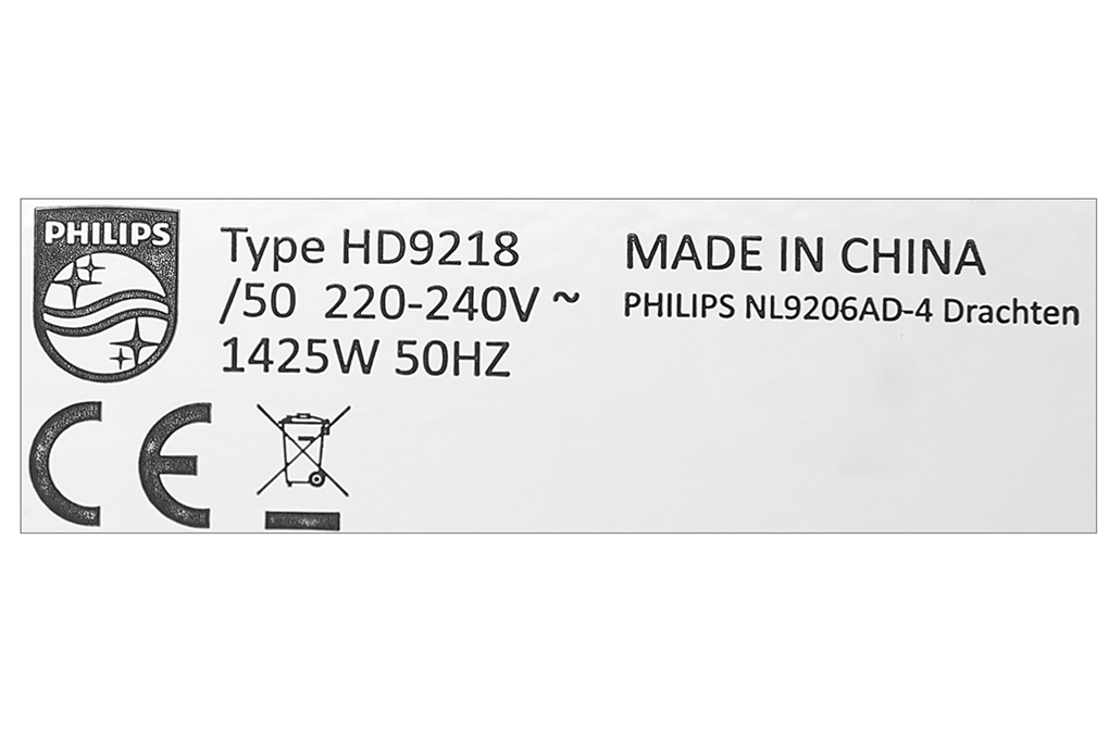 Nồi chiên không dầu Philips HD9218 2.4 lít