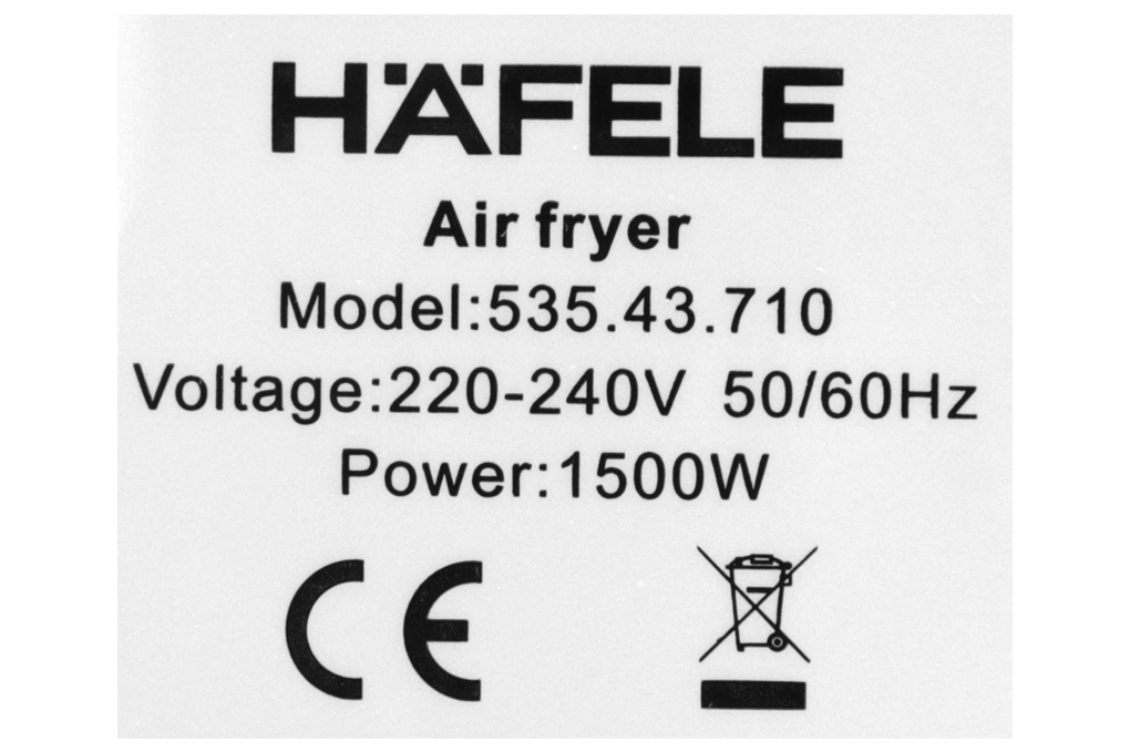 Nồi chiên không dầu Hafele AF-68A 3.2 lít