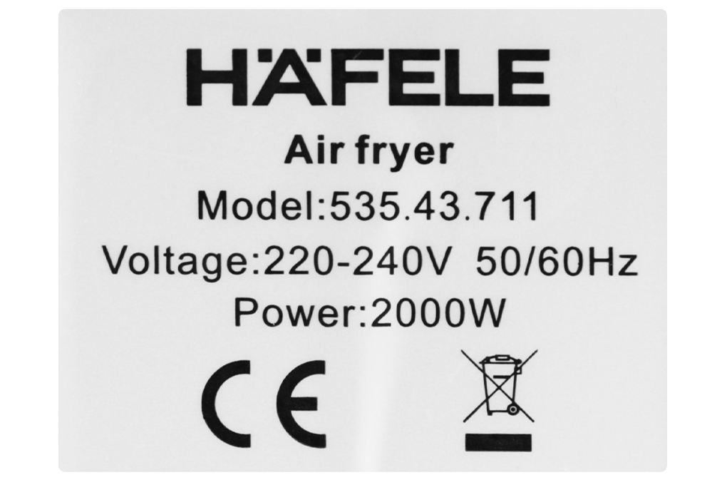 Nồi chiên không dầu Hafele AF-602A 11 lít