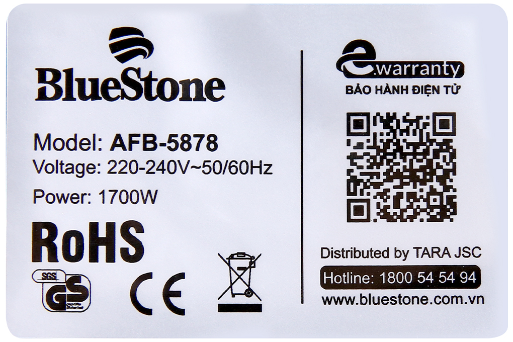 Nồi chiên không dầu Bluestone AFB-5878 5.5 lít