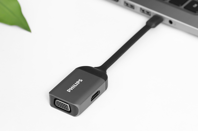 Adapter chuyển đổi USB-C 2 in 1 Philips SWR1607A-93 Xám
