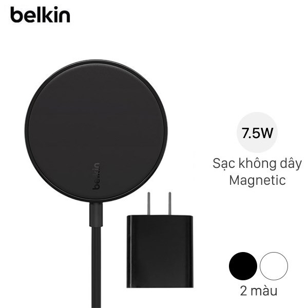 Sạc không dây Magnetic 10W Belkin WIA005 (Kèm củ sạc 20W)