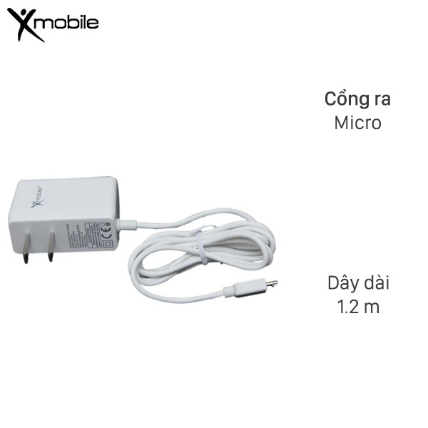 Sạc dây Micro USB 1.2 m Xmobile TS-C079