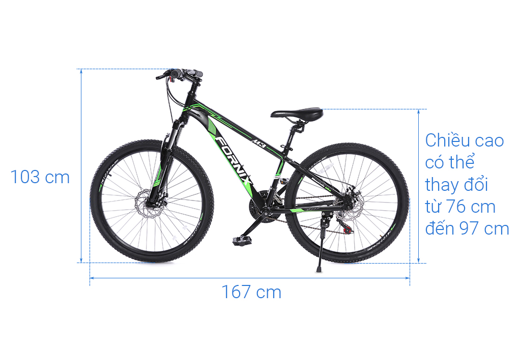 Xe đạp địa hình MTB Fornix M3 26 inch Xanh lá