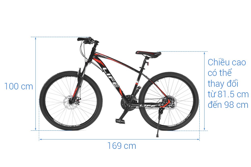 Xe đạp địa hình MTB Life 26x 26 inch Đỏ