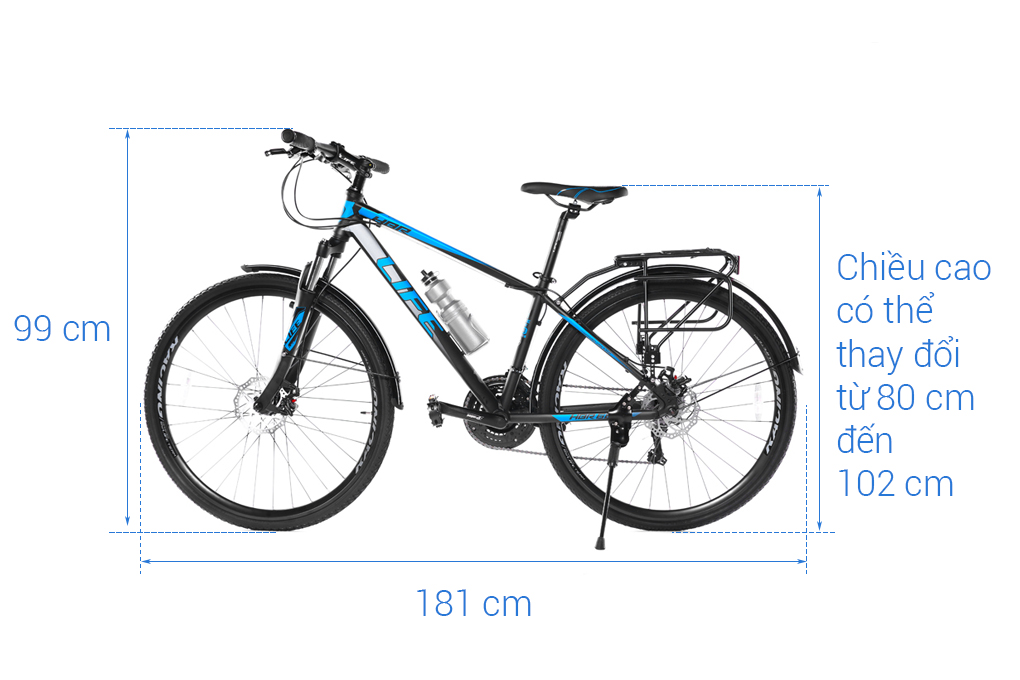 Xe đạp địa hình MTB Life 700C HBR66 27.5 inch Xanh dương