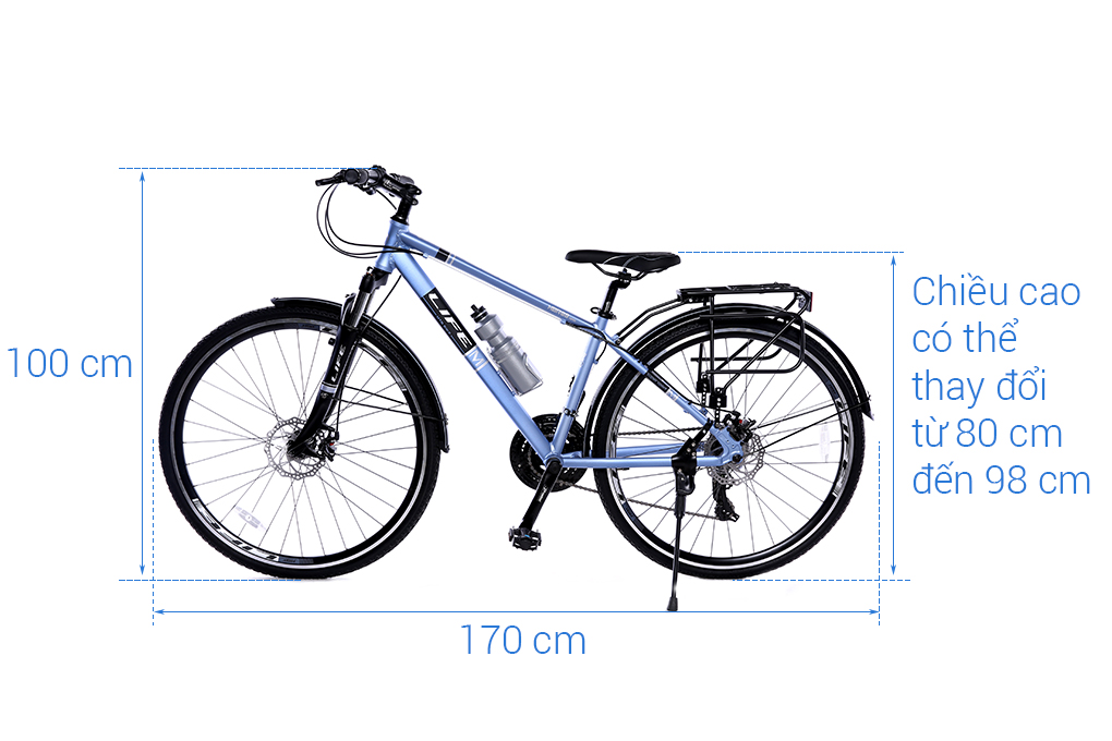 Xe đạp địa hình MTB Life 700C HBR88max 27.5 inch Xanh Ngọc