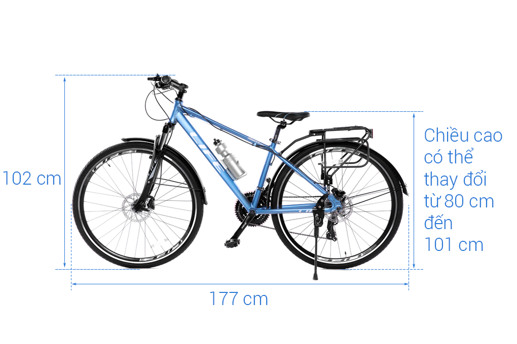 Xe đạp địa hình MTB Life 700C HBR99max 27.5 inch Bạc