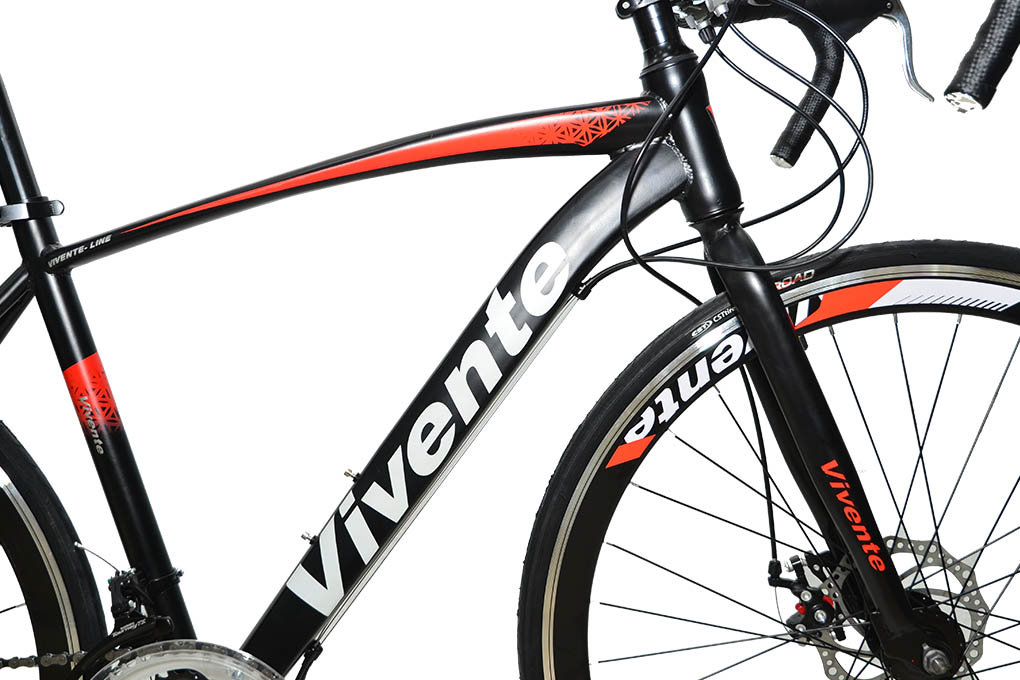 Xe đạp thể thao Road Vivente 700C-LINE 27.5 inch Đen Đỏ