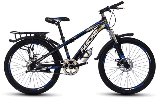 Xe đạp địa hình MTB Fascino FS-124 24 inch Đen xanh